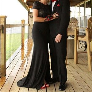 Black 2 piece Prom Dress